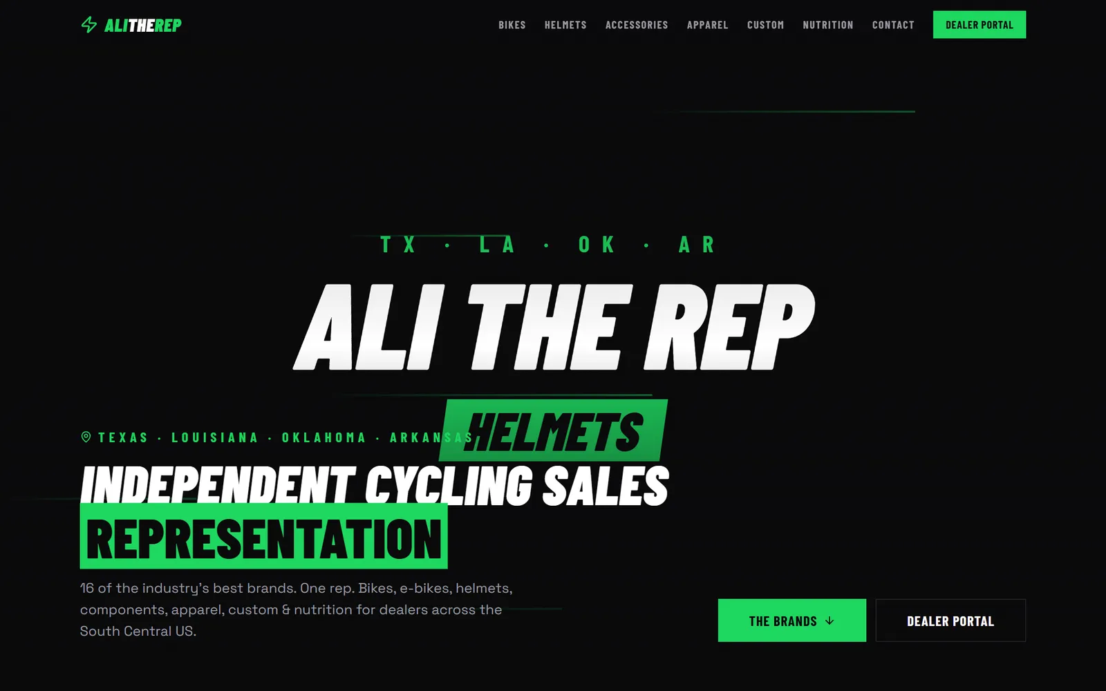 www.alitherep.com — live volt-on-ink redesign with Remotion hero