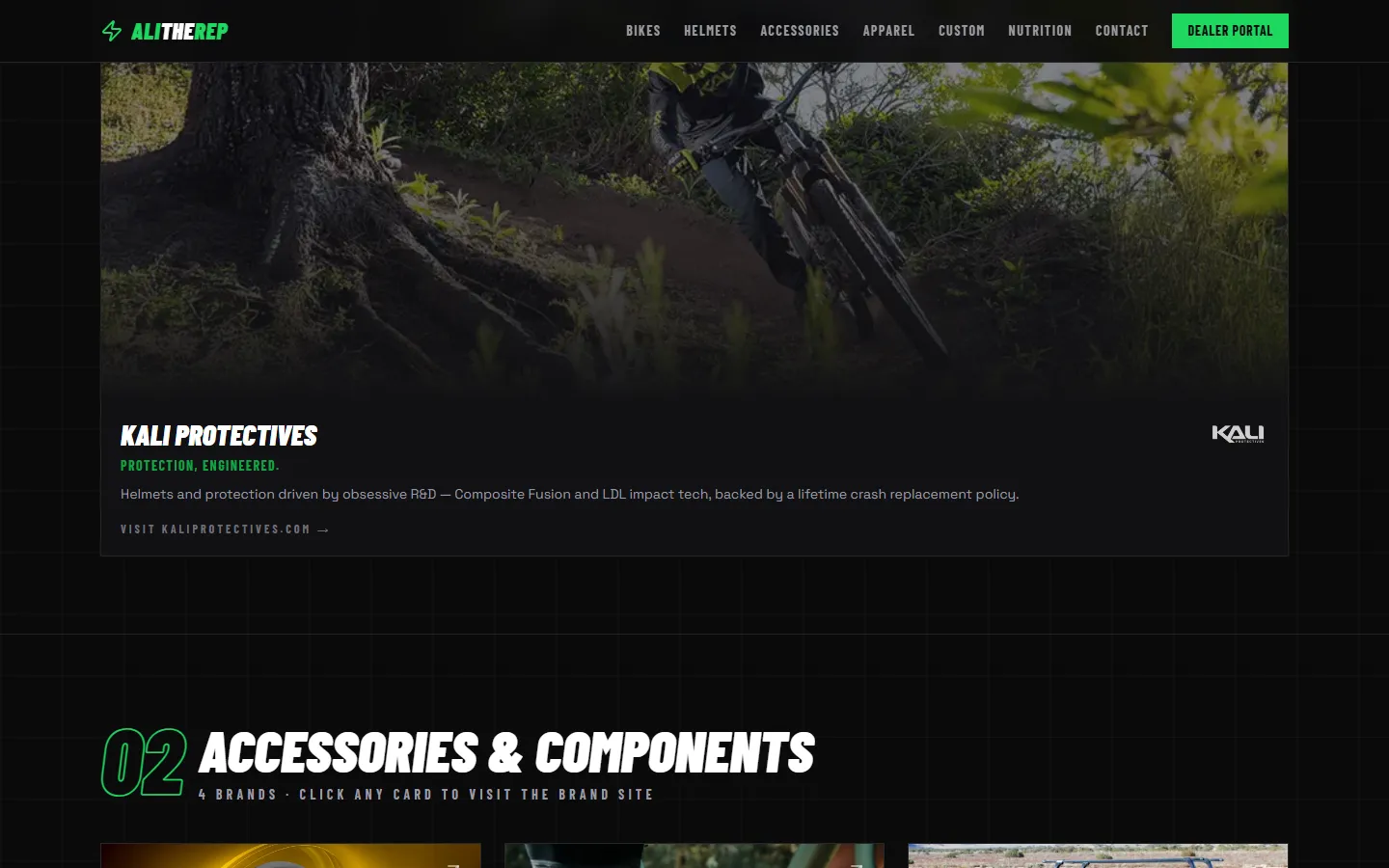 Brand page — Kali Protectives